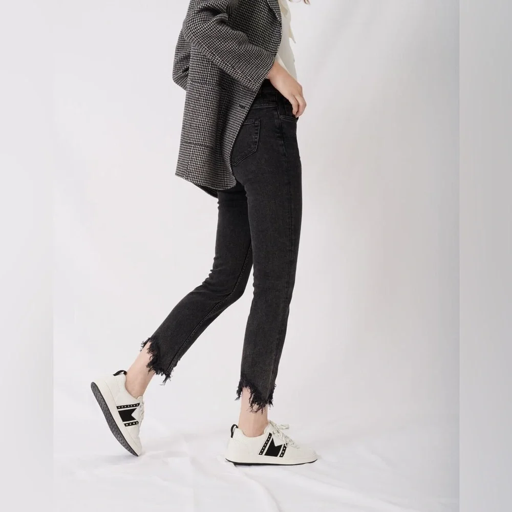 Maje White Sneakers with Black Star Accent